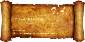 Trnka Alvina névjegykártya